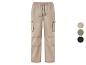 Beige cargo broek met elastiek in de taille.