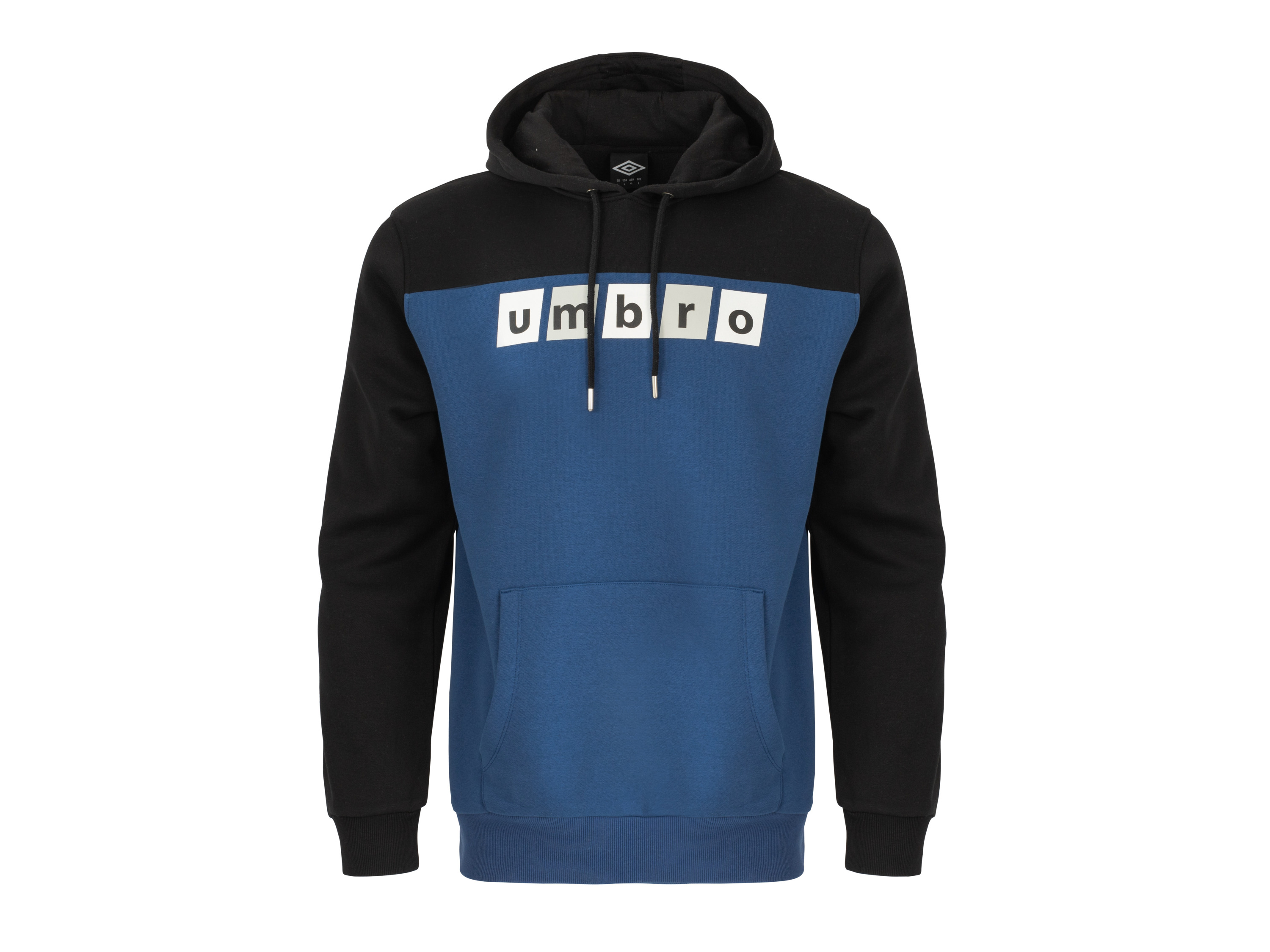 UMBRO Heren hoodie (Grijs/Donkerblauw, XL)