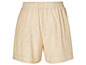 Beige shorts met een effen patroon.