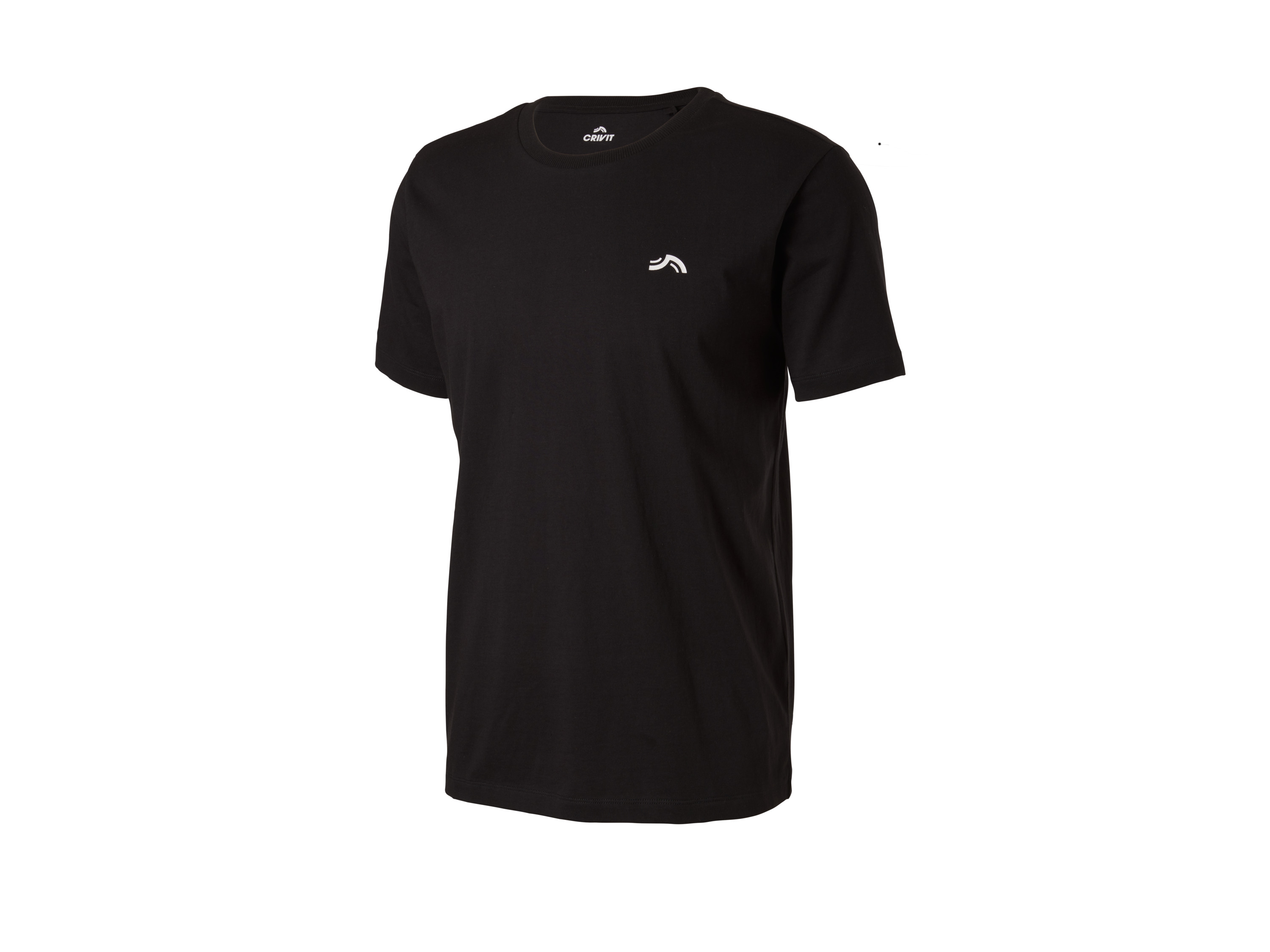 CRIVIT Heren sportshirt (Zwart, S)