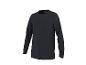 Donkerblauw herenshirt met lange mouwen op een witte achtergrond