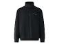 Zwart half-zip sweatshirt met hoge kraag, voorzien van een geborduurd logo op de borst.