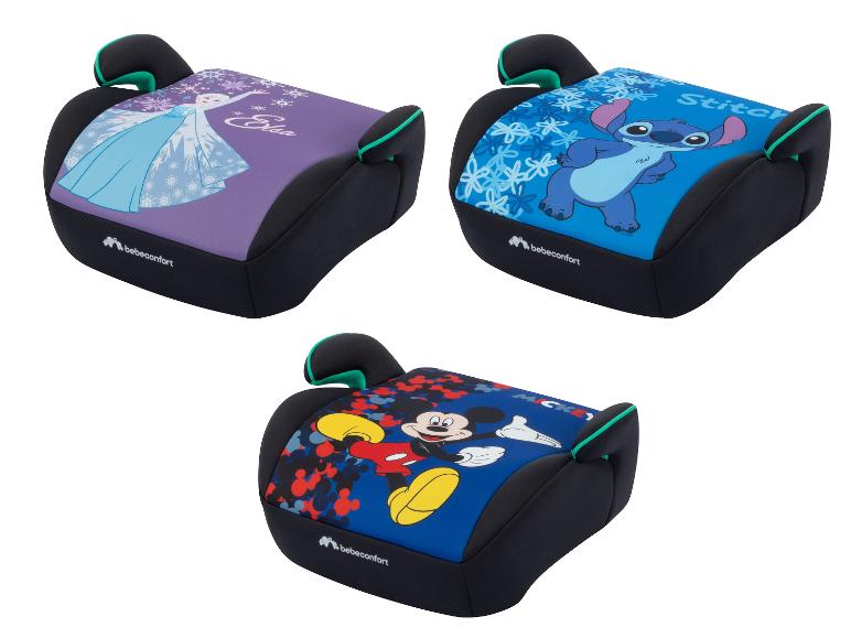 Bebeconfort zitverhogers met Disney-thema's: Elsa, Stitch en Mickey Mouse.