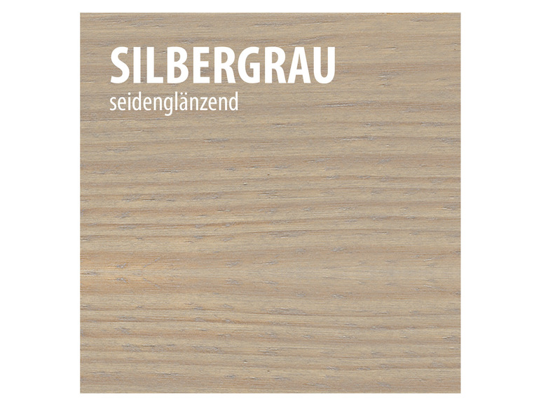 Houtkleurige verf in de kleur zilvergrijs met zijdeglans.