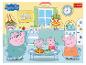 Peppa Pig-puzzel met figuren van Peppa Pig en een keuken.