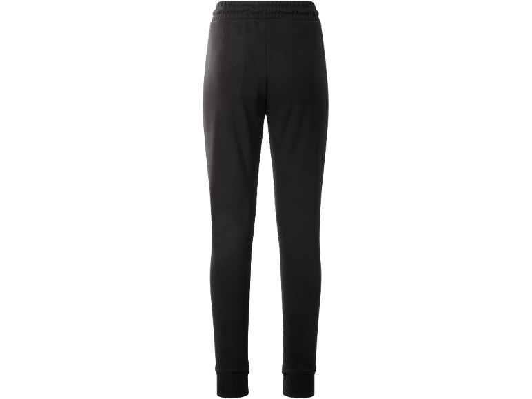 Zwarte trainingsbroek met elastische tailleband en geribde boorden.