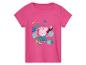 Roze Peppa Pig T-shirt, tropisch jungle thema.