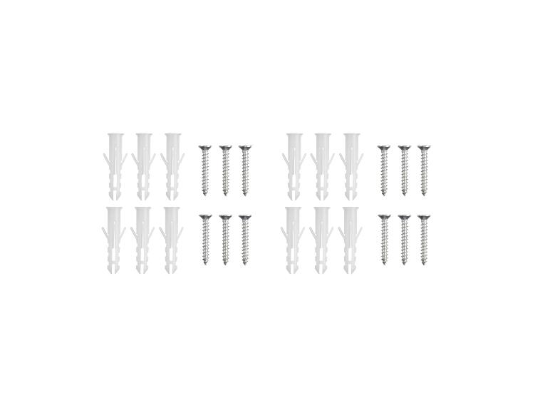 Witte pluggen en schroeven