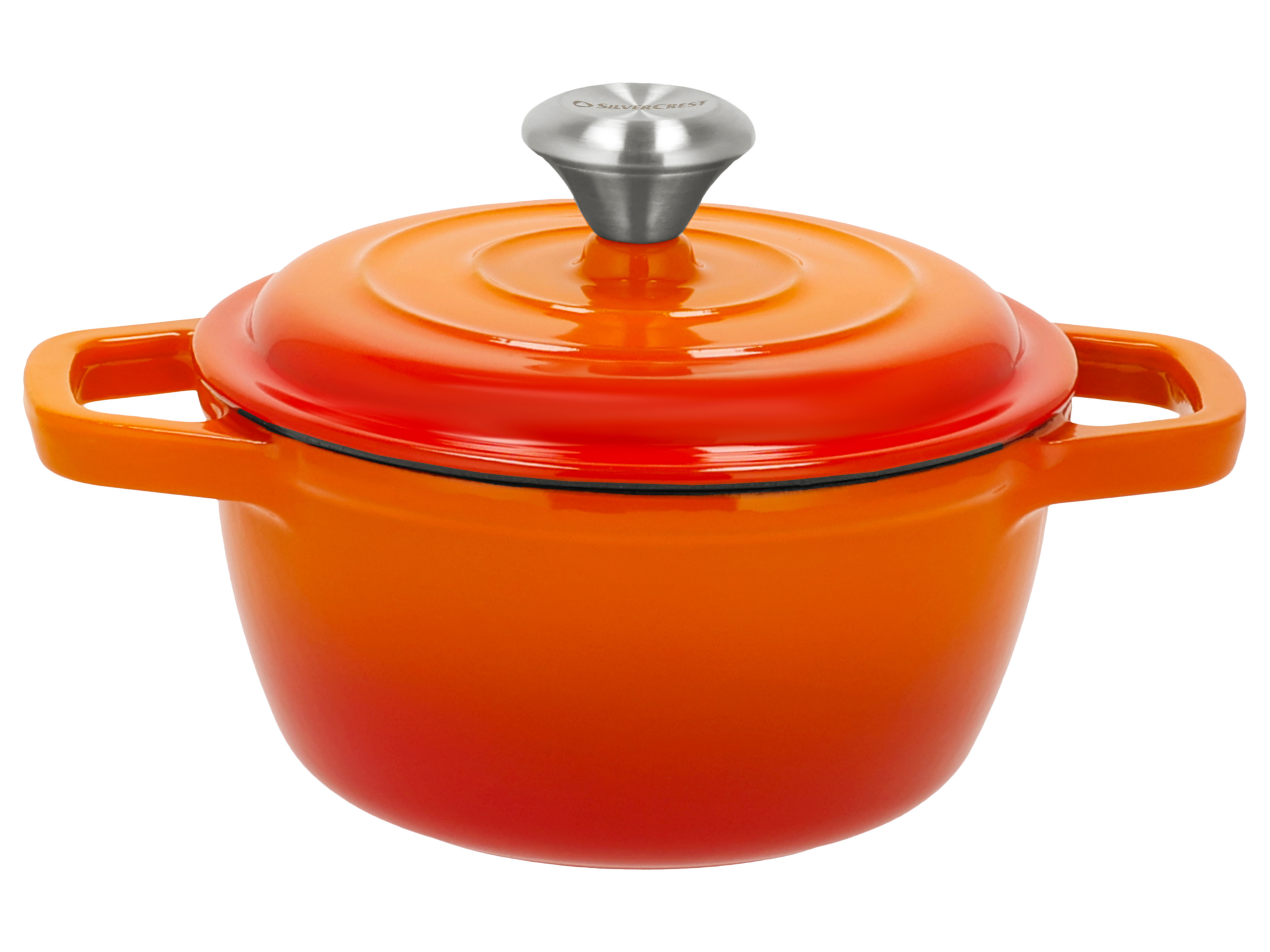SILVERCREST Gietijzeren pan, Ø16 cm (Oranje)