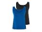 Twee tanktops, blauw en zwart.
