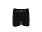 Zwarte Crivit herenboxershort met neon groen logo op de tailleband.