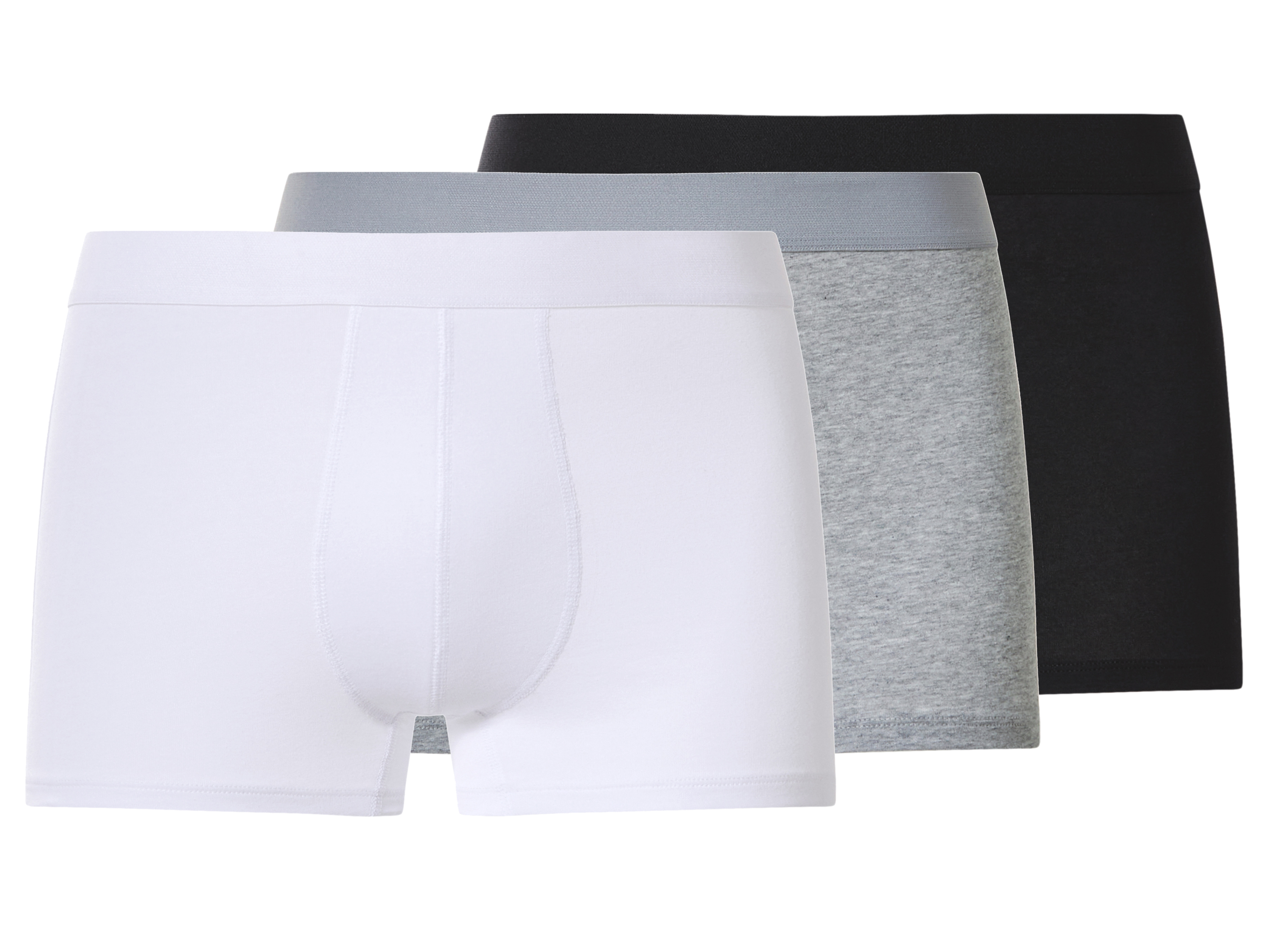 esmara Men Set van 3 heren boxers (Zwart/grijs/wit, L)