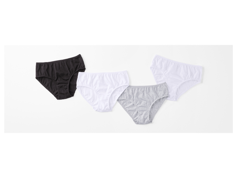 Drie katoenen slips: zwart, wit en grijs.