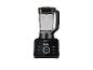 Zwarte blender met digitaal display en programma's voor smoothies, soep en ijscrushing.