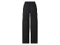 Zwarte wijde broek met elastische tailleband.