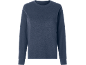Donkerblauw fleece shirt met lange mouwen