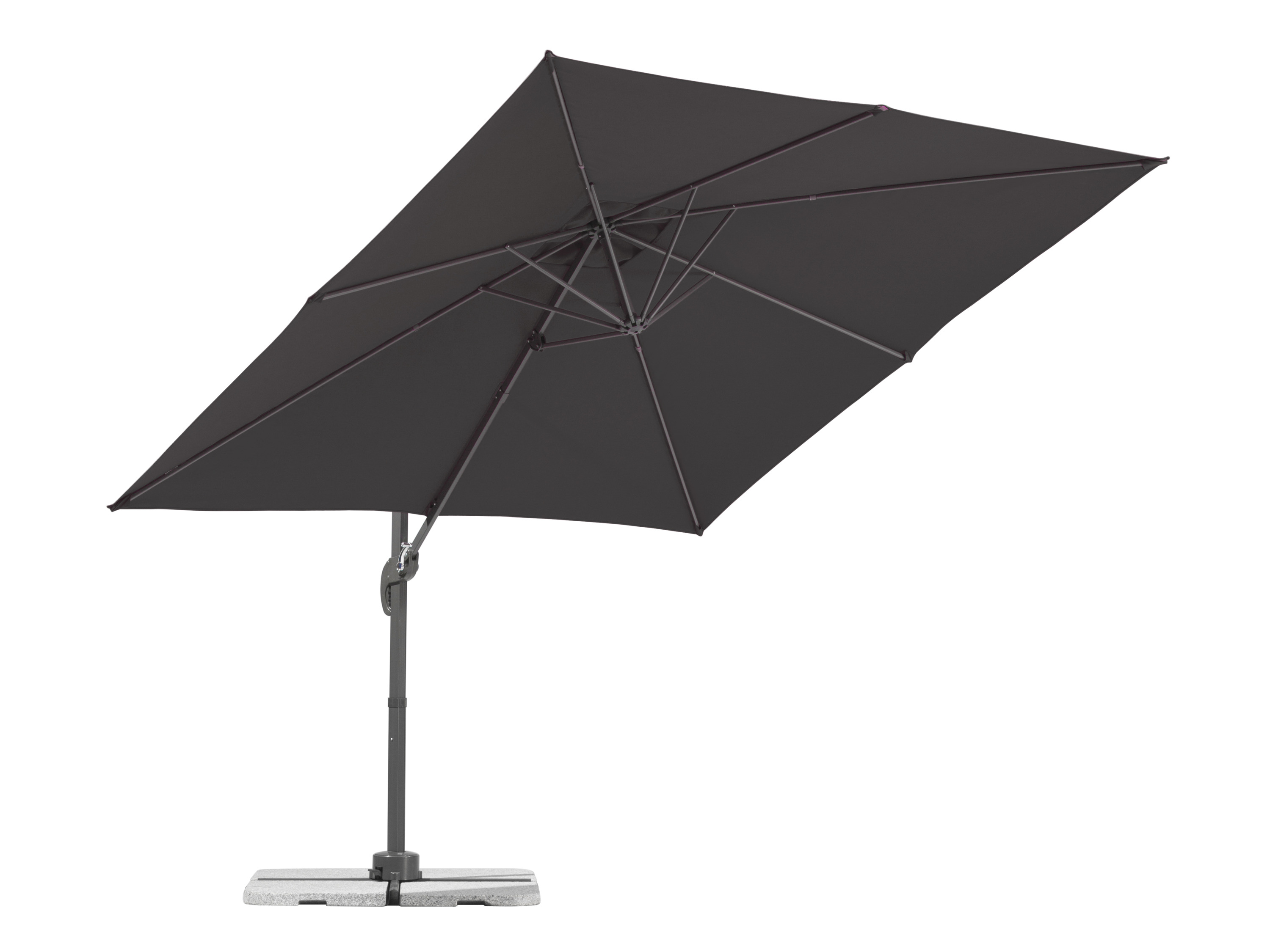 Schneider Zweefparasol Valencia 250 x 250 cm (Antraciet)