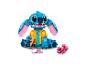 LEGO Stitch figuur in Hawaïaans shirt, met een ijshoorntje.