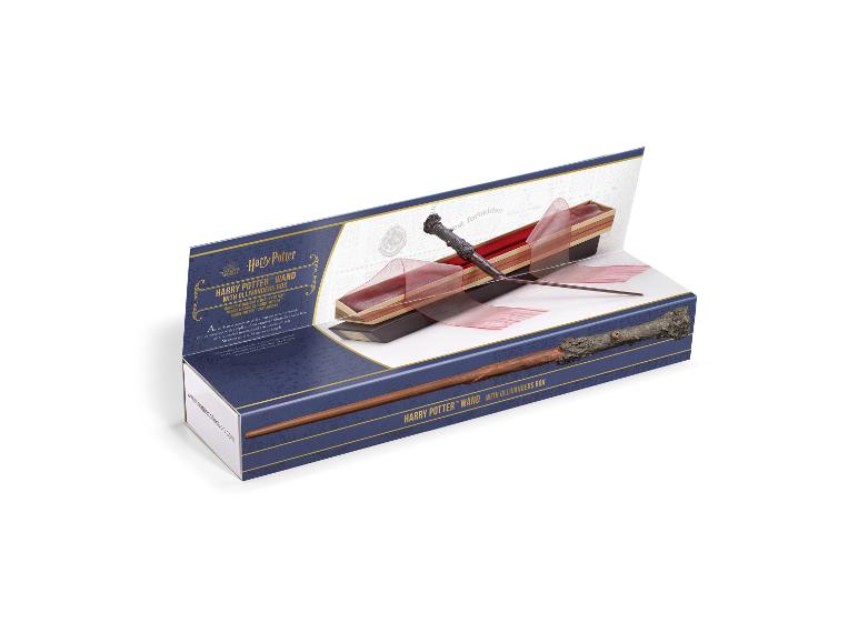 Verzamelbare Harry Potter toverstaf in een Ollivanders doos.