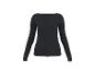 Zwarte top met lange mouwen en boothals voor dames