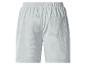 Grijze sweatshorts met elastische tailleband en achterzak.