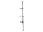 Zwarte telescopische douche-organizer met drie draadmanden