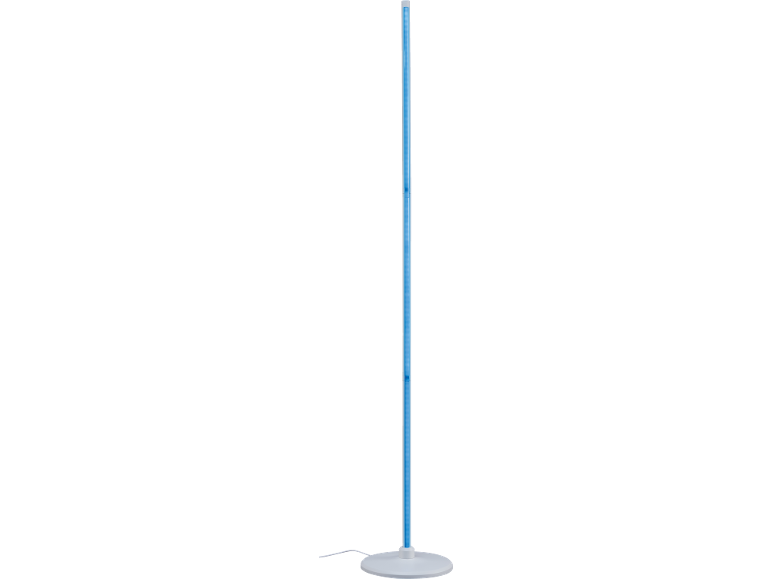 Witte vloerlamp met blauwe LED-verlichting