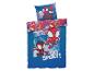 Kinderbeddengoed met Spiderman-figuren.
