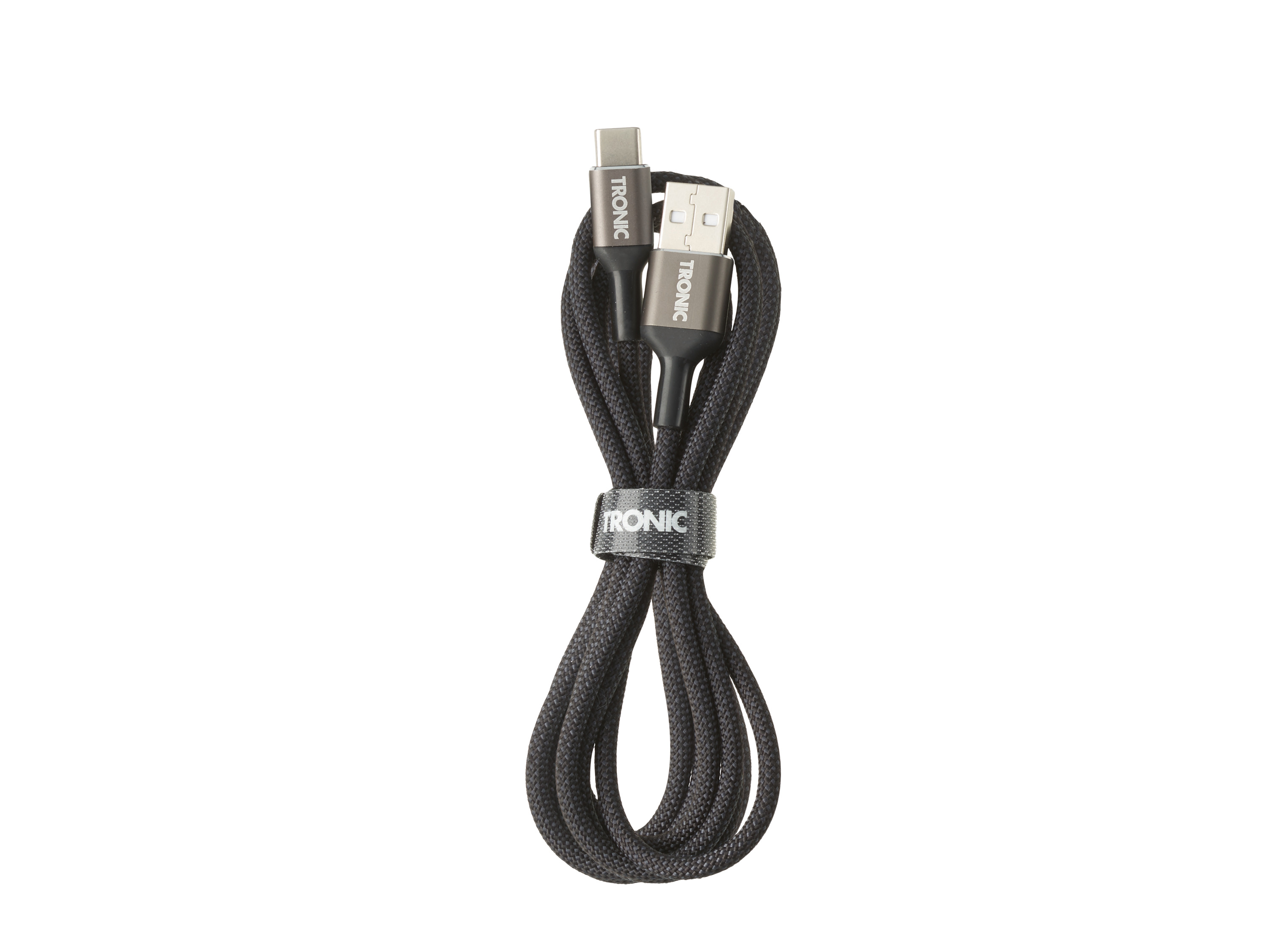 TRONIC Oplaad- en datakabel (USB-A, USB-C, zwart)