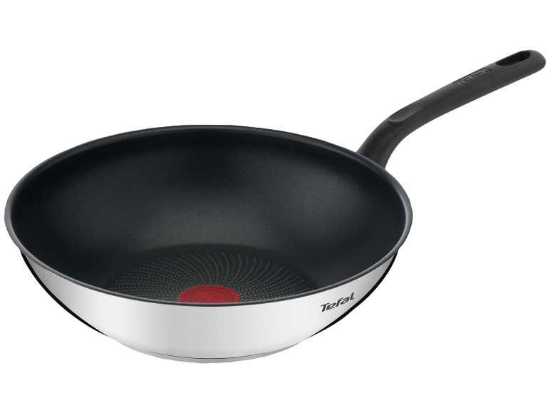 Wokpan met antiaanbaklaag en ergonomische handgreep.