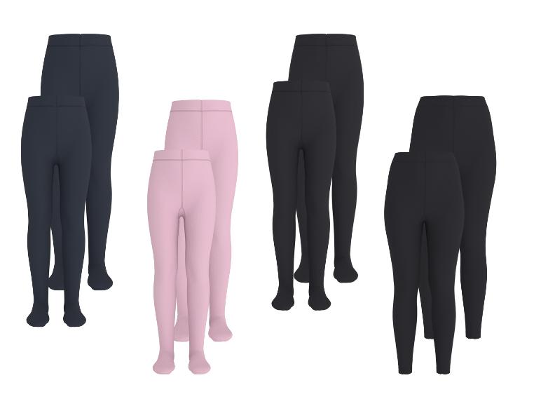 LUPILU® thermopanty's/leggings voor meisjes: zwart, donkerblauw en roze.