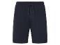 Donkerblauwe sport shorts met trekkoord.