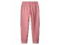 Roze joggingbroek met elastische tailleband en enkelboorden.