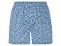 Blauwe boxershorts met bloemenprint.