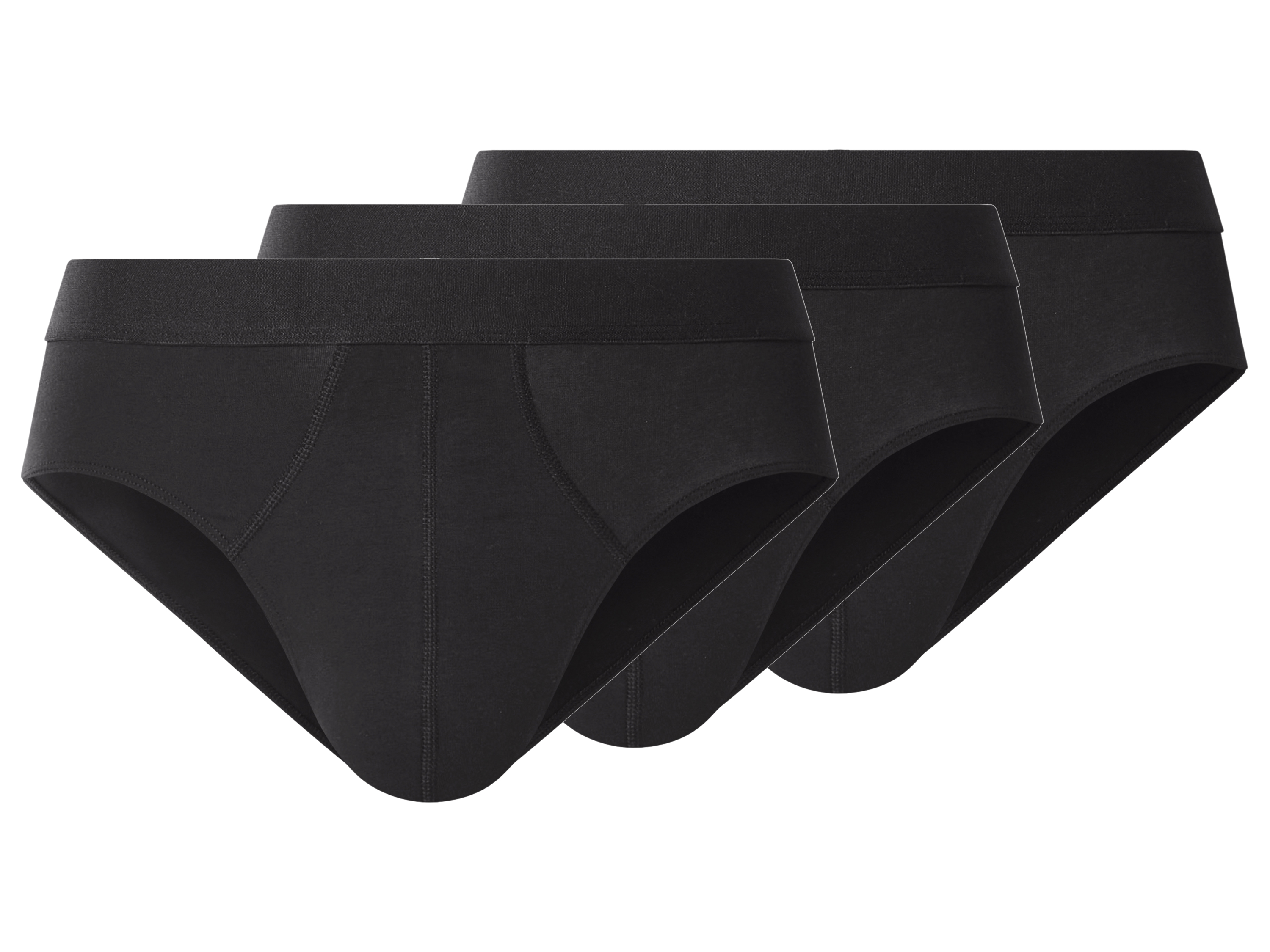 esmara Men Set van 3 heren onderbroeken (Zwart, L)