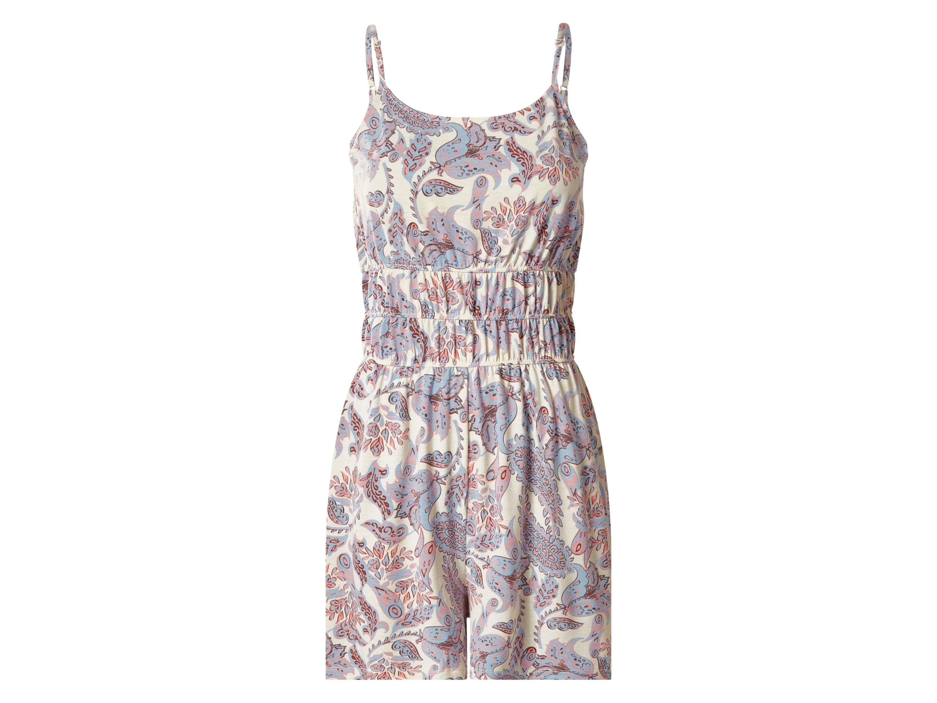 esmara Korte dames jumpsuit - zachte viscose (Wit, S (36/38))
