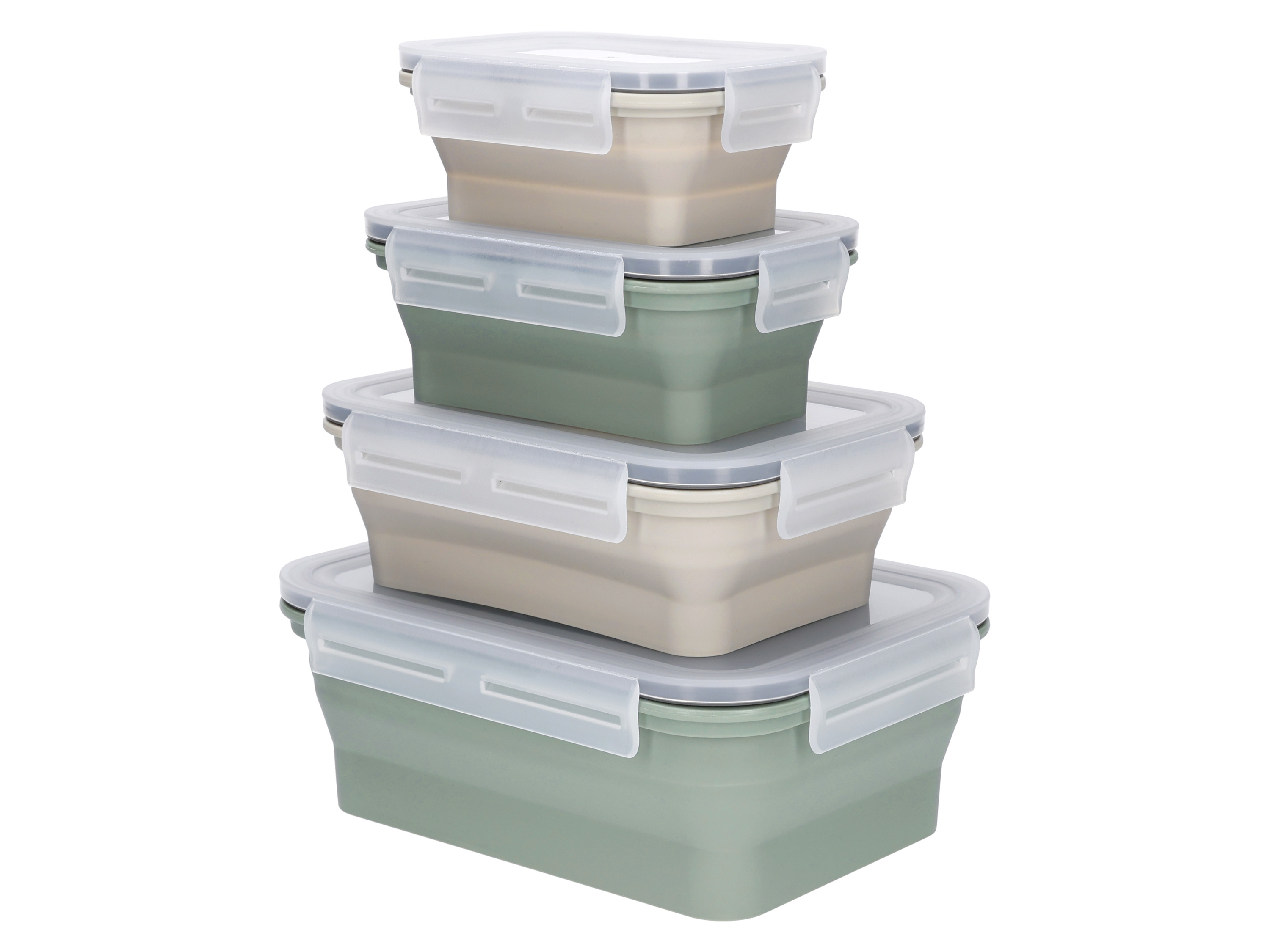 SILVERCREST Opvouwbare vershoudbakjes of lunchbox (Rechthoekig 4-delig) afbeelding