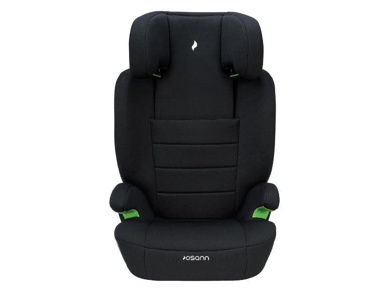 Een zwarte autostoel van het merk Osann.