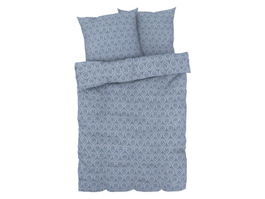 Lidl-shop LIVARNO home Flanellen dekbedovertrek 200 x 200 cm (Blauw/print) aanbieding