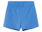 Blauwe katoenen shorts voor kinderen.