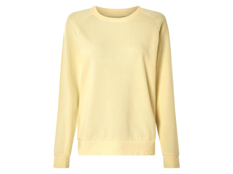 Lichtgele sweater met lange mouwen.