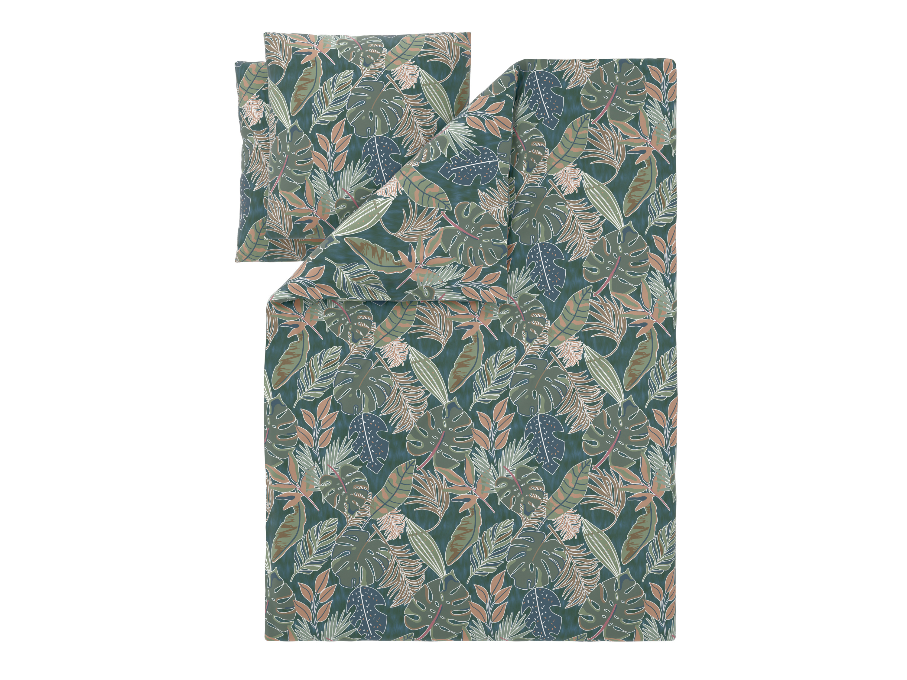 LIVARNO Dekbedovertrek 200 x 200 cm (Groen)