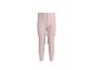 Roze baby legging met kleine bruine stippen.
