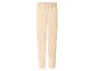 Beige legging met elastische tailleband op een witte achtergrond.