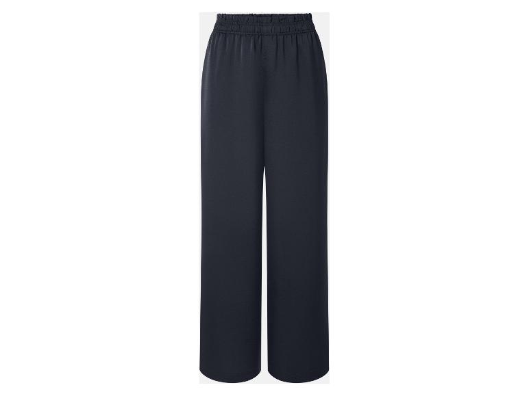 Zwarte wijde broek met elastische tailleband
