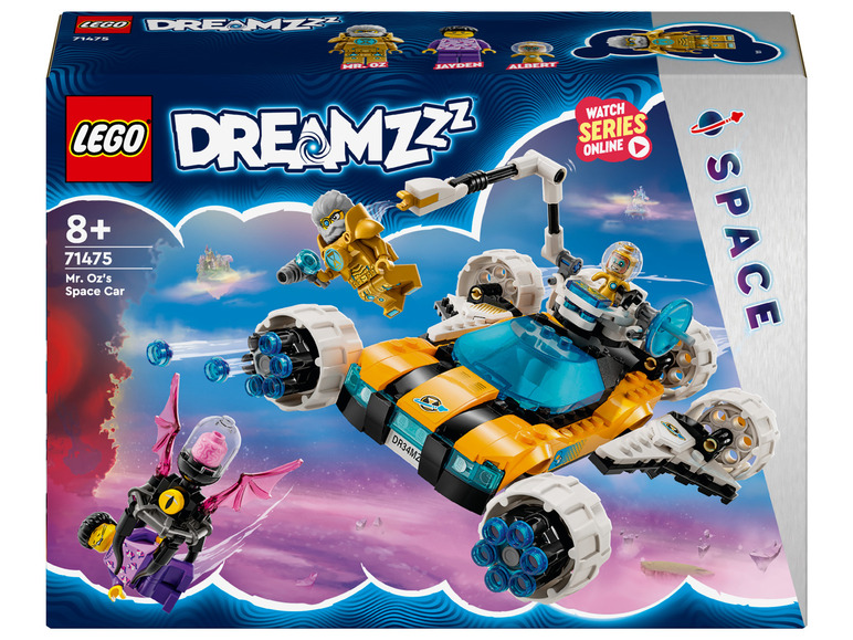LEGO DREAMZZ Mr. Oz's Space Car met ruimtevaartuig en minifiguren.