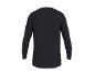 Donkergrijs heren T-shirt met lange mouwen, achteraanzicht.