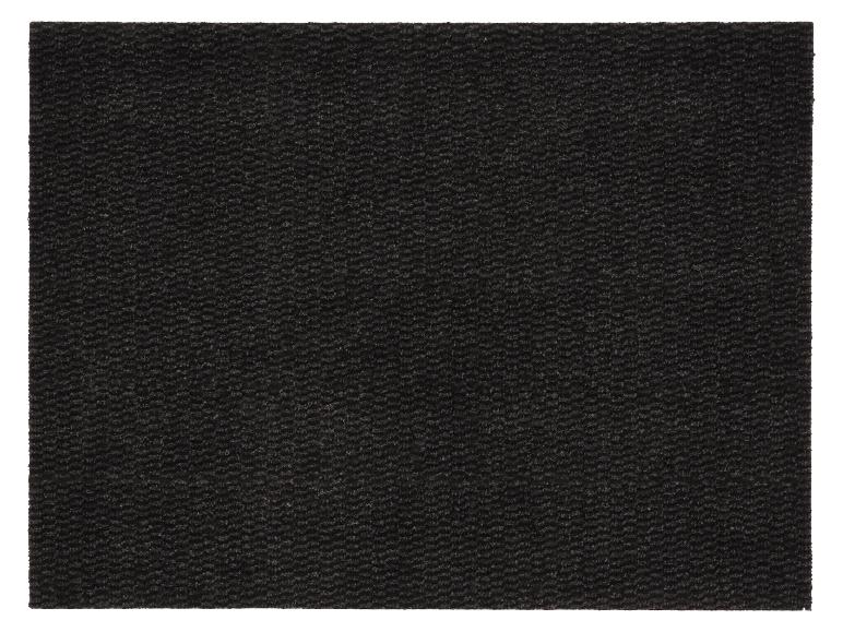 Donkergrijs getextureerd tapijt of mat met een subtiel patroon