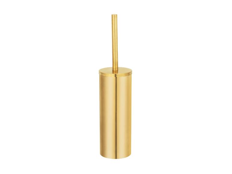 Gouden toiletborstelhouder.