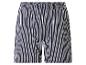 Heren short met zwart-witte strepen en elastische tailleband.